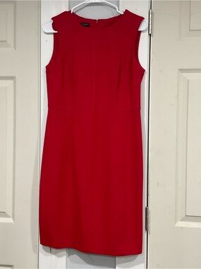 Talbots Red Sleeveless Sheath Dress
